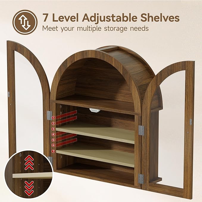 HOACT Arch Bathroom Wall Cabinet - Image 3