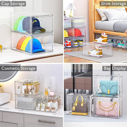 12 Pack Clear Shoe Storage Organizer - Image 6