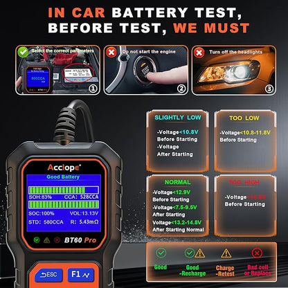 BT60 Pro Acclope Car Battery Tester - Image 9