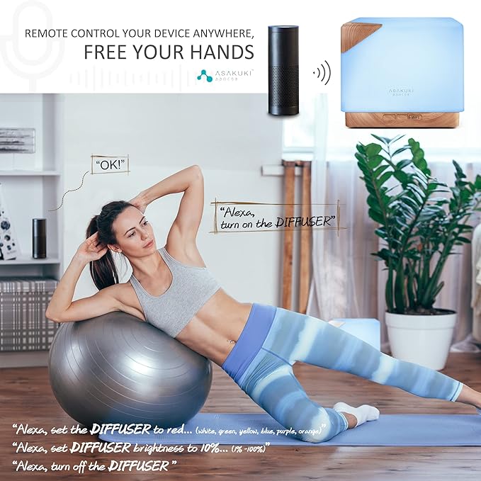 ASAKUKI Smart WiFi Essential Oil Aromatherapy Diffuser, Easy Connect - Image 2