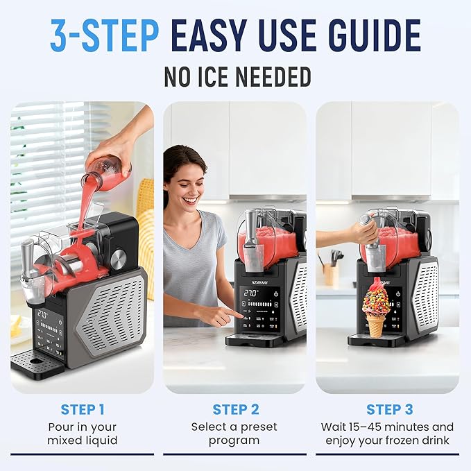 Slushie Machine, 85oz Ice Cream Machine & Slushy Machine - Image 7