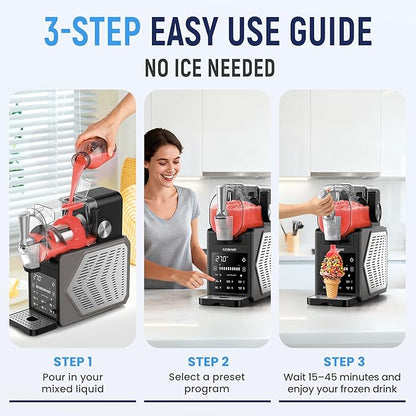Slushie Machine, 85oz Ice Cream Machine & Slushy Machine - Image 7