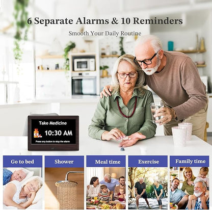 7'' Dementia Clock For Seniors, Large Display Digital Clock - Image 3