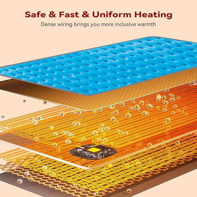 MASVIS Heating Pad for Back, 2-Hour Timer, 6 Heat Levels, Moist Dry Heat - Image 7