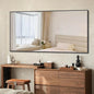 Black Bathroom Mirror for Wall, 55x30 Inch Rectangle Mirrors by Welcometocofeny