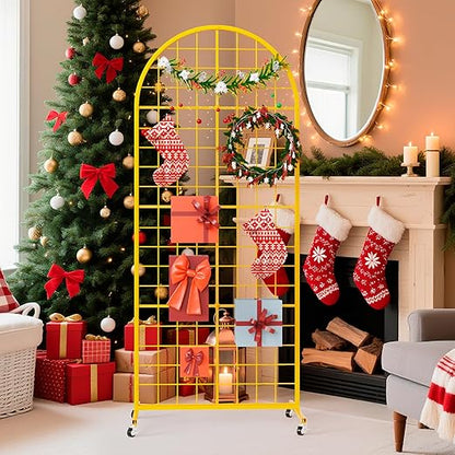 VGMiu Grid Wall Panel 1PCS Display Stand 2' x 5.2' FT Gold Grid Wall Panels - Image 5