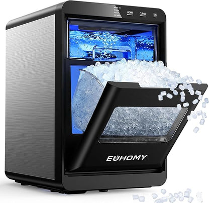 EUHOMY Nugget Ice Maker Countertop, 40Lbs/24H Pebble Ice Maker Machine by EUHOMY