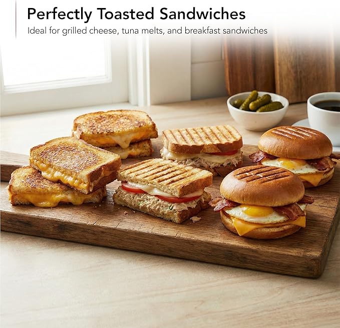 OVENTE 3 in 1 Electric Sandwich Maker, Panini Press Grill and Waffle Iron Set - Image 5