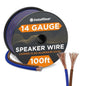 InstallGear 14 Gauge Speaker Wire 100 ft Cable, 14 AWG Speaker Wire Cable by InstallGear