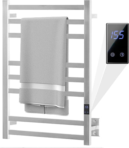 8-Bar Heated Towel Rack – Quick Heating Electric Towel Warmer by PeakTrivol