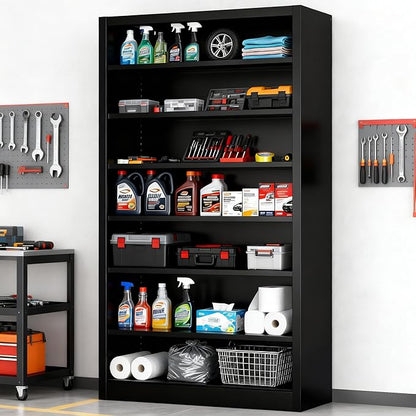 6-Tier Adjustable Steel Garage Storage Shelf - Image 5