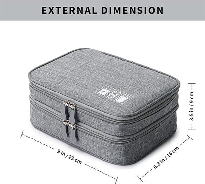 mygreen Electronics Organizer, Electronic Accessories Double Layer Travel Cable - Image 2