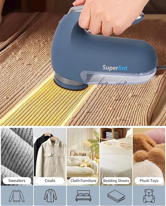 SUPER LINT Electric Sweater Shaver Fuzz Pill Bobble Remover - Image 3