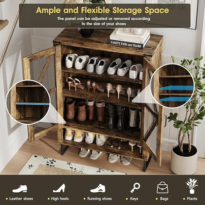 Maupvit 42.1" Farmhouse Shoe Cabinet - Image 4