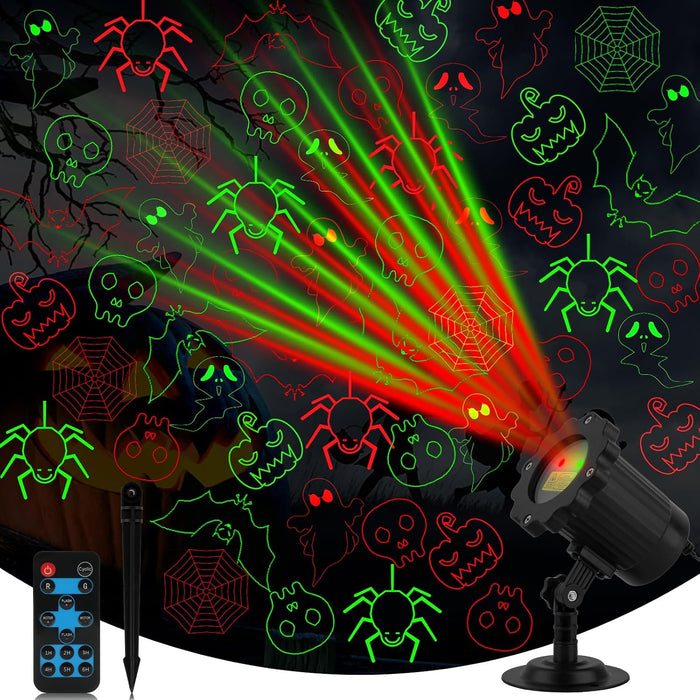 Halloween Projector Lights Outdoor, Waterproof Halloween Laser Projector Lights with Remote, Halloween Spotlight Decorations for Party Yard Garden Outdoor Indoor