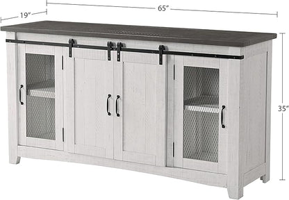 Martin Svensson Home Rustic 65” Solid Wood TV Stand - Image 3