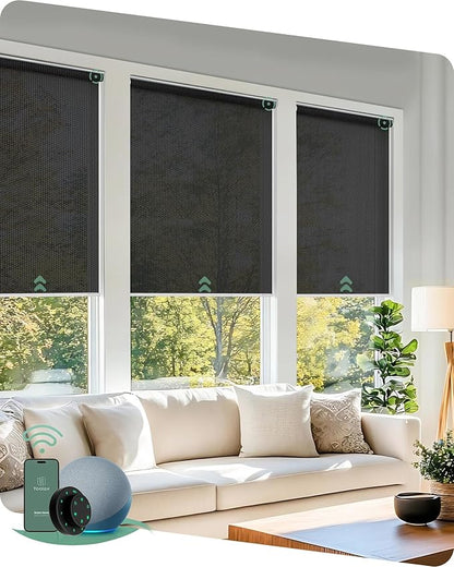 Yoolax Motorized Solar Shades, Flame Resistat Smart Blinds by Yoolax