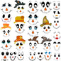 26 Pcs Fall Scarecrow Face Vinyl Decals Scarecrow Faces DIY Craft Vinyl Art Stickers, Scarecrow Wall Decals Stickers Halloween Fall Thanksgiving Christmas Glass Window Sticker