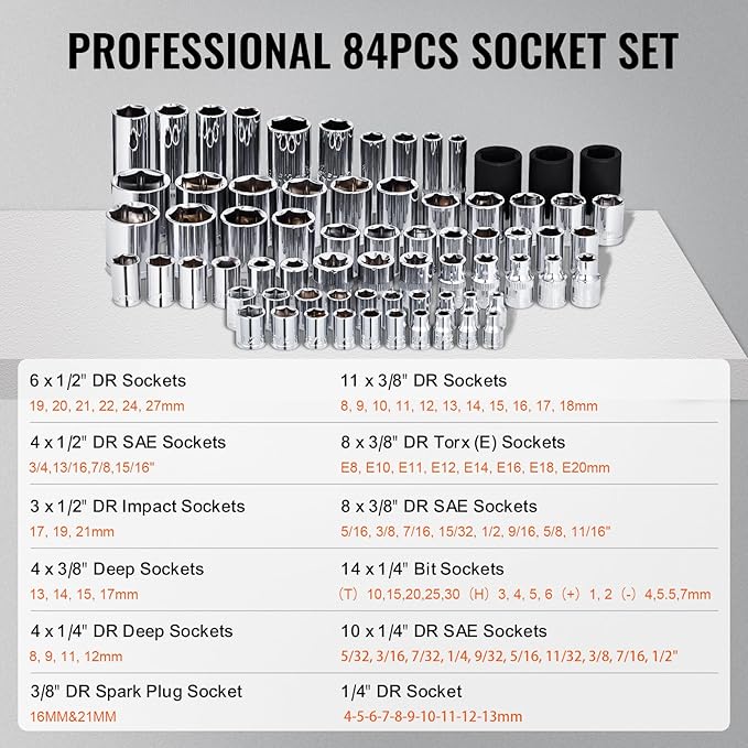 VEVOR 121-Piece Mechanics Tool Set - Image 3