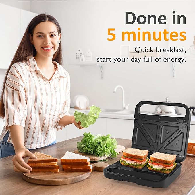 Sunvivi 3 in 1 Sandwich Maker, Electric Waffle Maker - Image 4