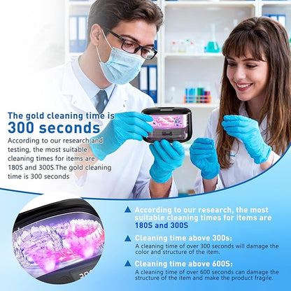 Ultrasonic Retainer Cleaner, Upgraded Wireless Professional Sonic Dental - Image 3
