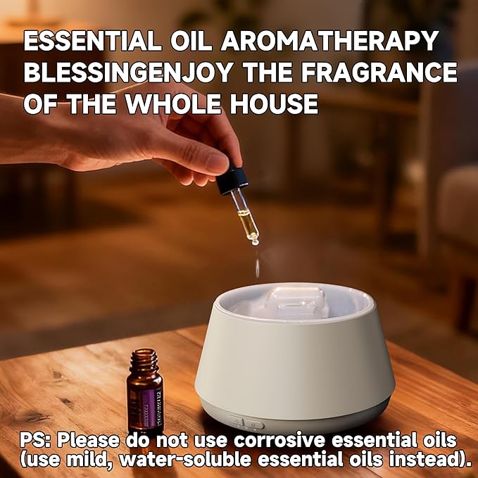 Essential Oil Diffuser, 7 Colors Flame Effect Aroma Humidifier - Image 4