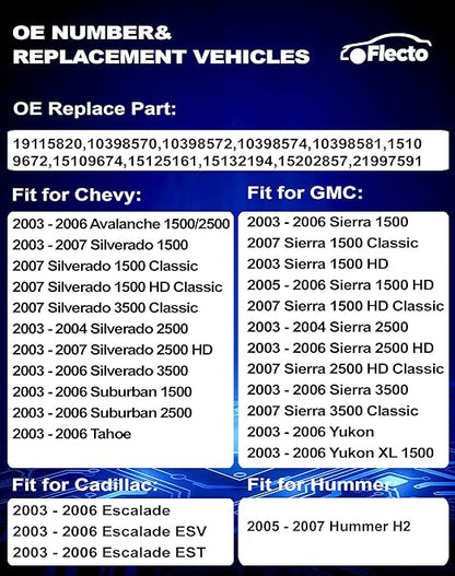 Flecto 19115820 Power Window Switch Front Passenger Side - Image 2