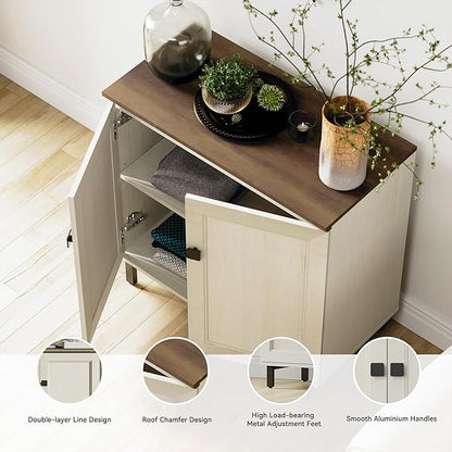 Buffet Sideboard Cabinet Farmhouse Modern 3 in1 Storage Cabinet - Image 3