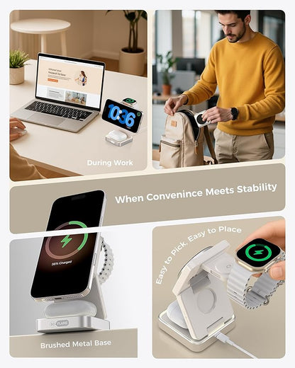 SoFlame 3 in 1 Magnetic Wireless Charging Station - Image 4