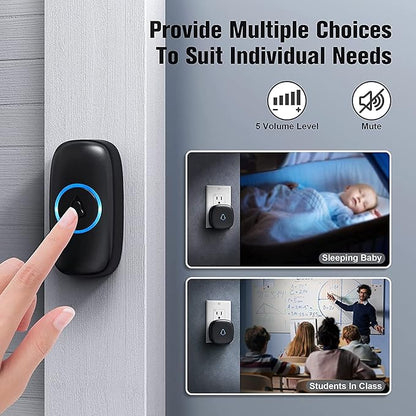 SECRUI Wireless Doorbell with 3Receivers 2 Push Buttons, Easy installation - Image 6