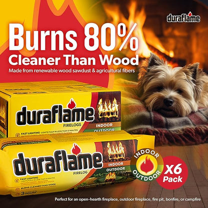 Duraflame 4.5 Pound 3 Hour Long Burn Time Indoor Outdoor Quick Light Fire Log - Image 2