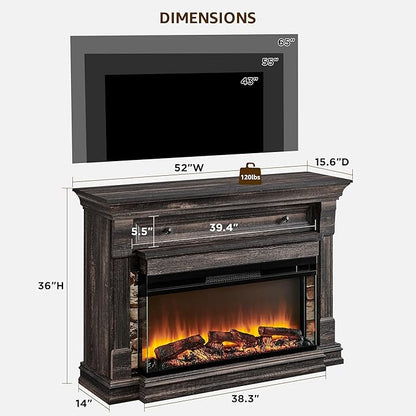 OKD 52 Inch Electric Fireplace - Image 7