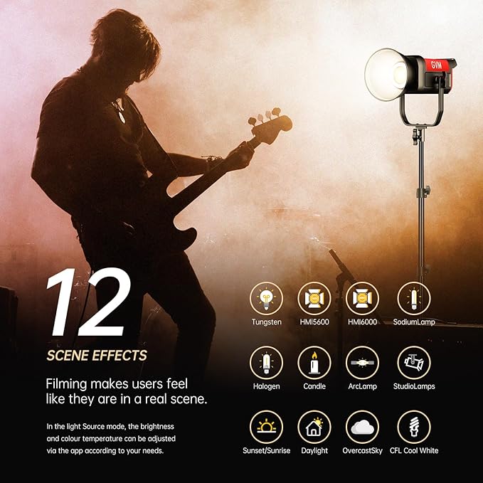 GVM Photography Lighting 300W Bi-Color Studio Lights - Image 3