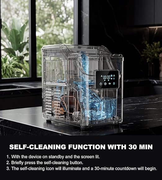 Nugget Ice Makers Countertop, Portable Pebble Ice Machine - Image 3