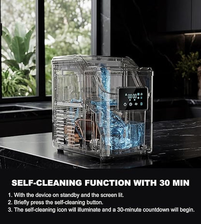 Nugget Ice Makers Countertop, Portable Pebble Ice Machine - Image 3