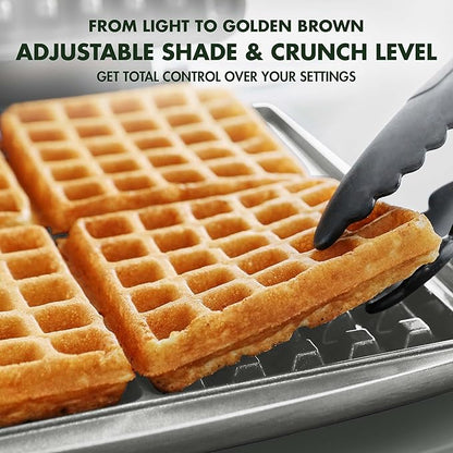 GreenPan Elite 4-Square Belgian & Classic Waffle Maker, Healthy Ceramic - Image 5