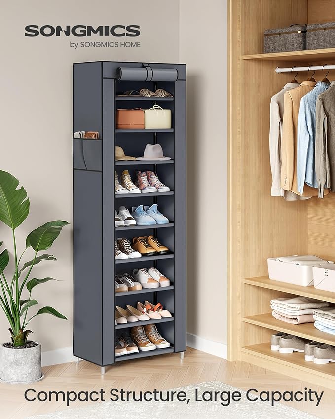 SONGMICS 10-Tier Shoe Rack, Shoe Storage Cabinet - Image 4