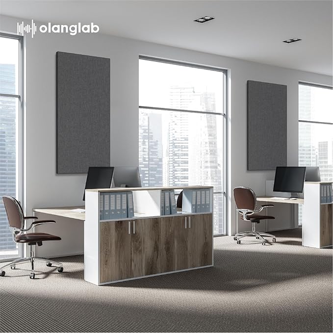 Olanglab Acoustic Panels 2 Pack, Fabric Wrapped Sound Proof Foam Panels - Image 7