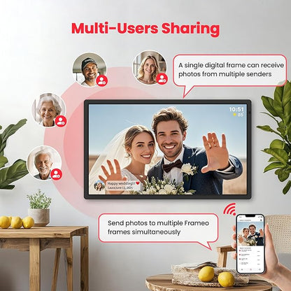 Frameo 32" Extra Large Digital Picture Frame, Smart WiFi Photo Frame - Image 5