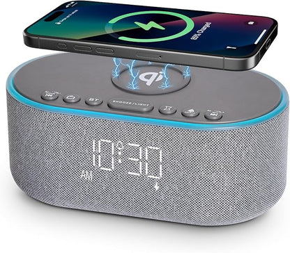 Odokee Wireless Charging Alarm Clock Radio: Qi Certified Fast Wireless Charger by Odokee