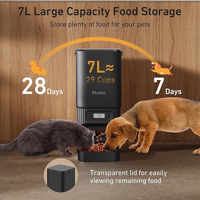Automatic Cat Feeder, 7L/29 Cups Automatic Dog Feeder - Image 5