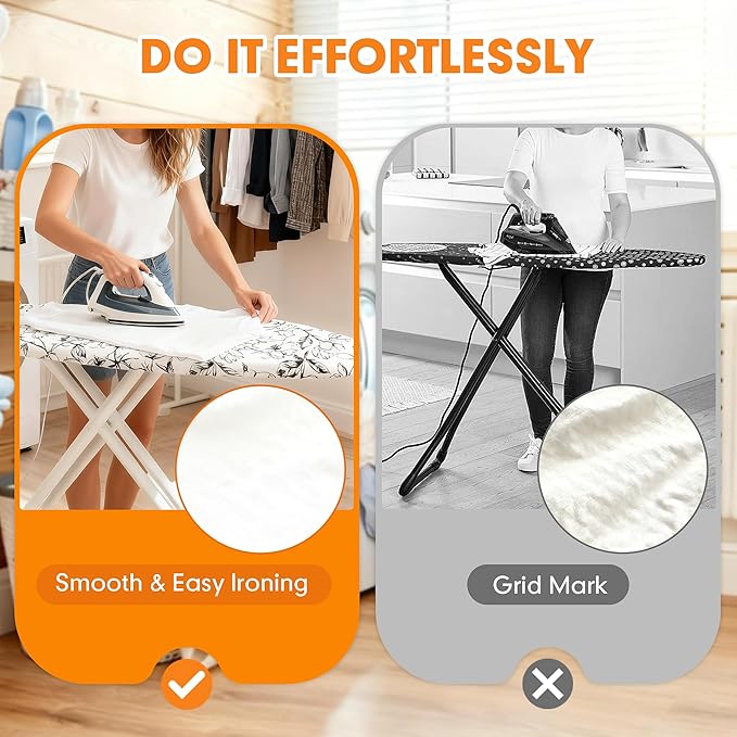Ironing Board Cover and Pad, 21x54 Extra Large Thick Iron Padding, Scorch & - Image 4