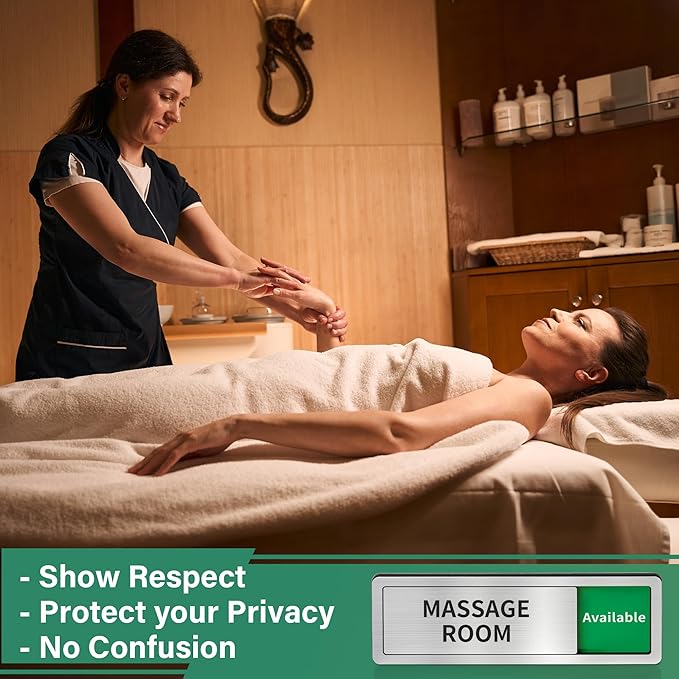 Massage Room Door Sign, Do Not Disturb- Spa Room In Use/Available Slider Sign - Image 6