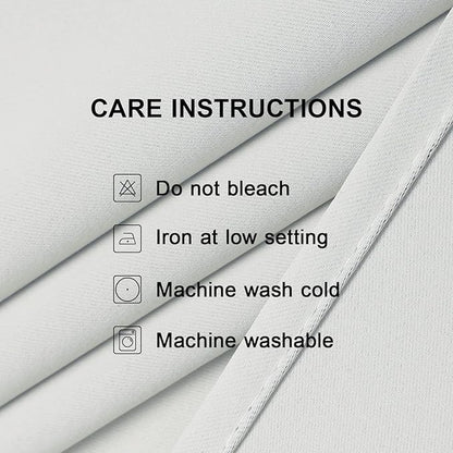 CUCRAF Grayish White Blackout Curtains 84 inch Length, Thermal Insulated Room - Image 5