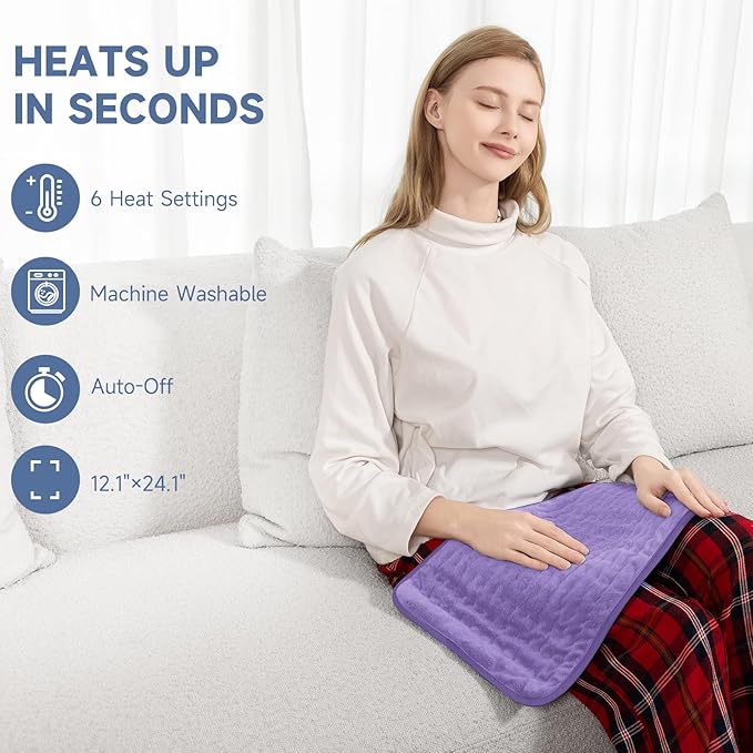 Heating Pad for Women Cramps and Back Pain Relief, Electric Heat Pad - Image 4