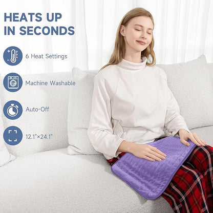 Heating Pad for Women Cramps and Back Pain Relief, Electric Heat Pad - Image 4