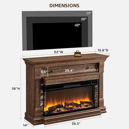 OKD 52 Inch Electric Fireplace - Image 5