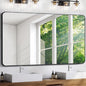 FORBATH Large Bathroom Mirror 36 x 55 Inches，Black Large Wall Mirror Aluminum by FORBATH