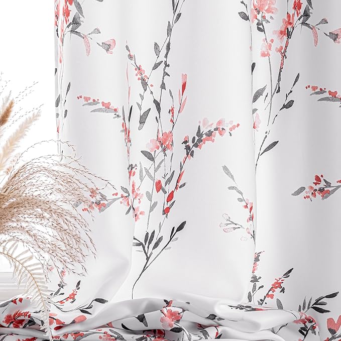 MYSKY HOME Floral Curtains 84 Inch Length - Image 4