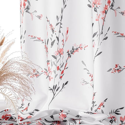 MYSKY HOME Floral Curtains 84 Inch Length - Image 4